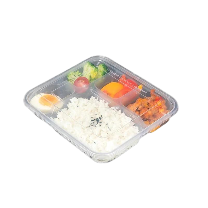 先互丁 一次性均分五格餐盒饭盒 1000ml(150个)箱高清大图