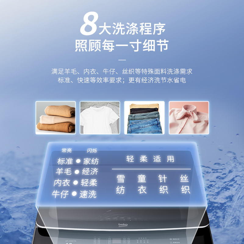 倍科波轮洗衣机 WTL 10562 MG高清大图