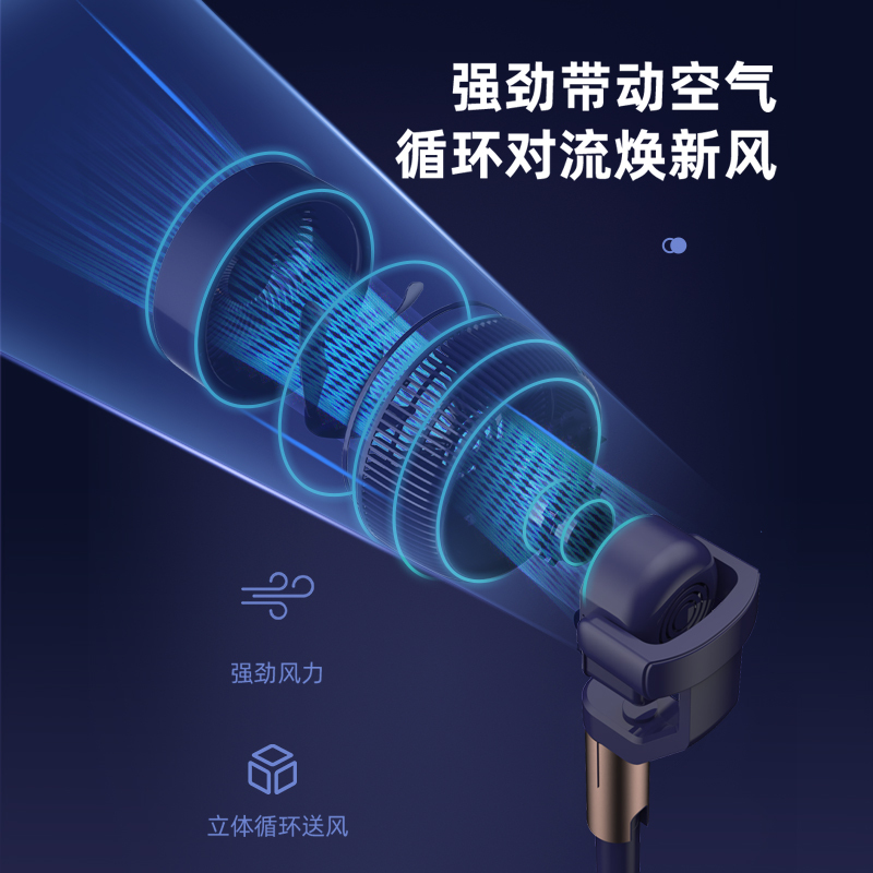 志高(chigo)空气循环扇家用电风扇上下左右摇头涡轮换气扇循环对流风扇XHS-2308BLY