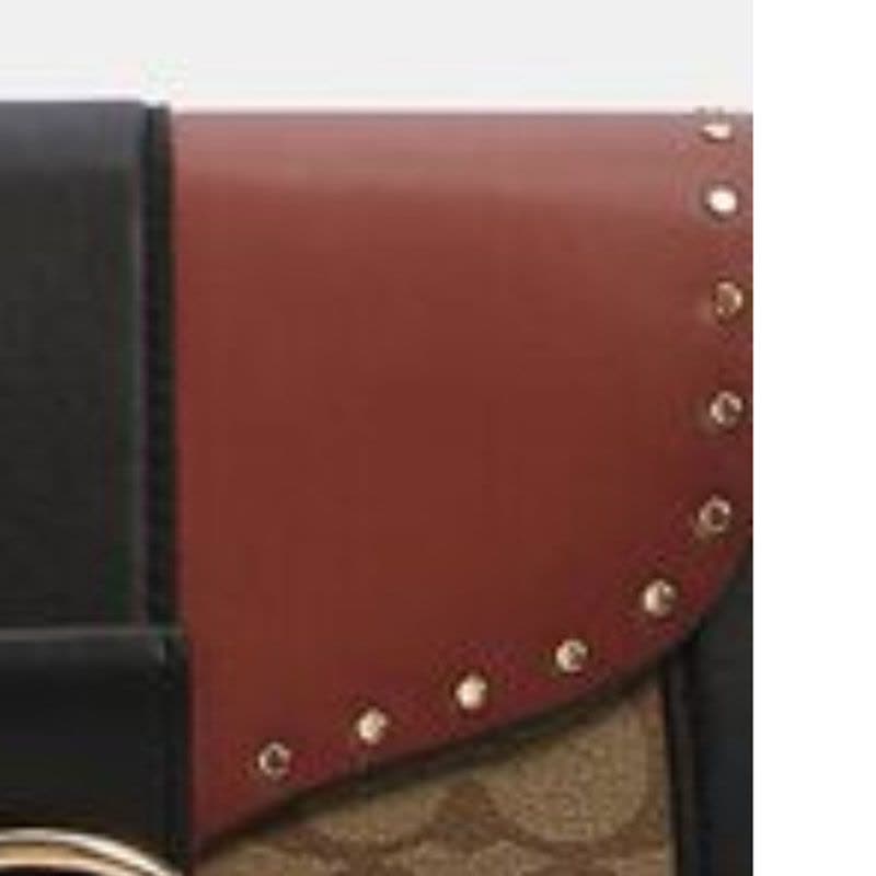 COACH 马鞍包 马车标 织物拼皮 C3593图片