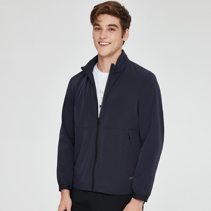 七匹狼立领单夹克男士2020春季新款休闲中青年外套男装秋装上衣潮