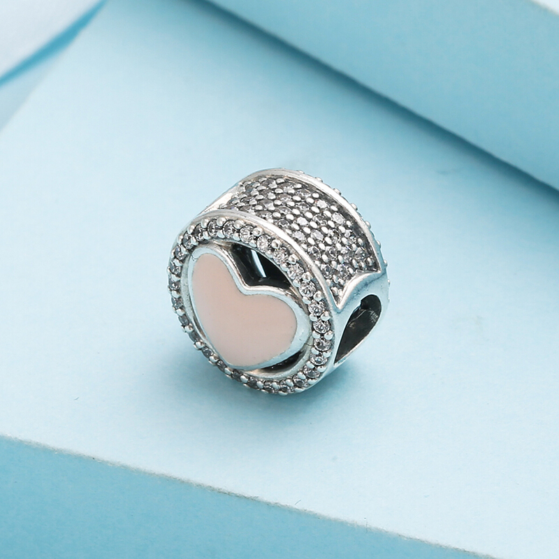 PANDORA潘多拉 粉色奇妙爱恋 925银 串饰-792034CZ-