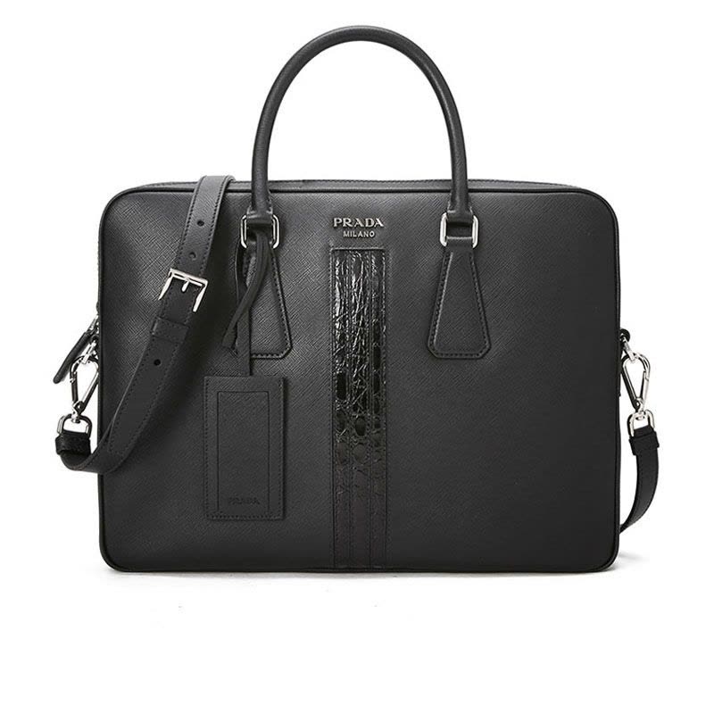 PRADA/普拉达 鳄鱼皮饰公文包 2VE368 OWR 35x28x5CM图片