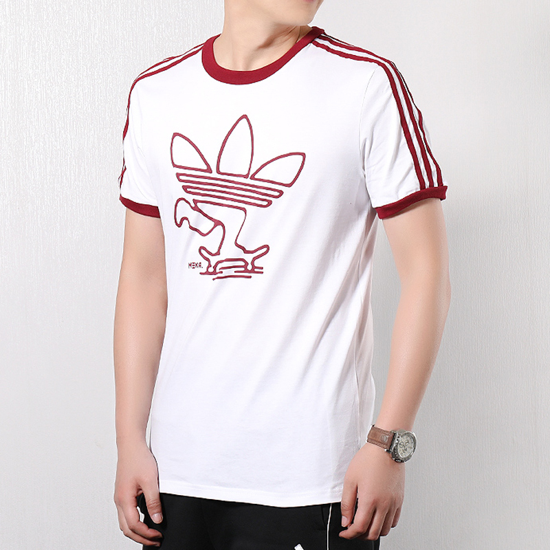 阿迪达斯（ADIDAS）男款运动圆领休闲短袖T恤EC4884/EC4885