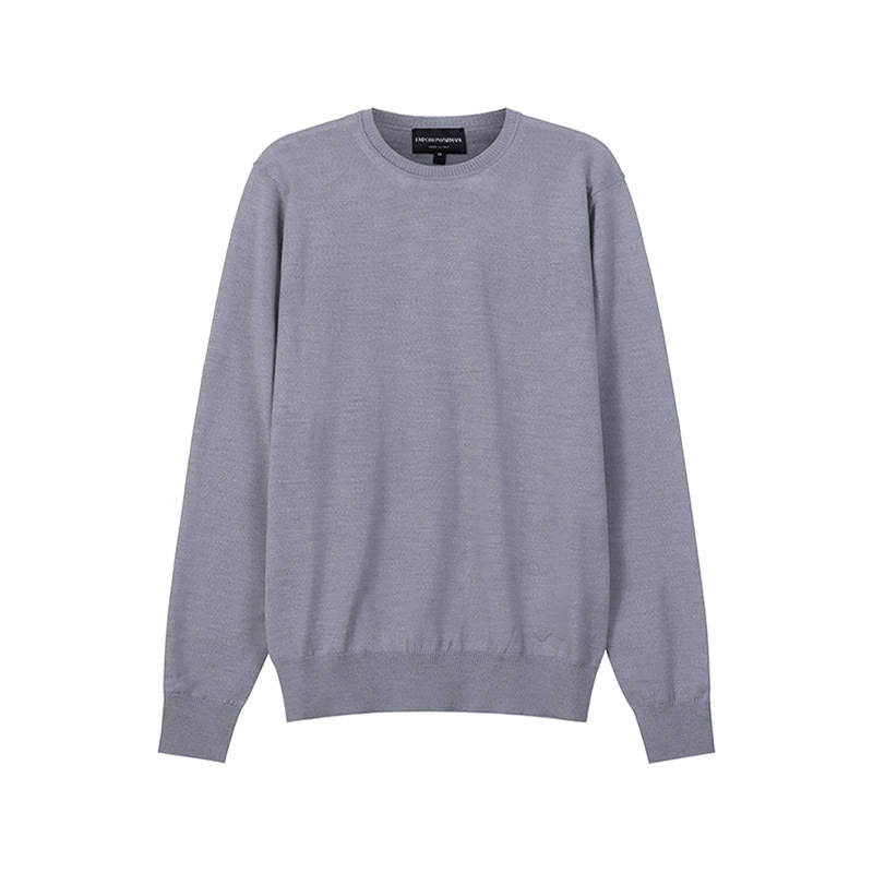 阿玛尼 EMPORIO ARMANI 男士绵羊毛薄款圆领长袖针织衫羊毛衫8N1M42 1M67Z