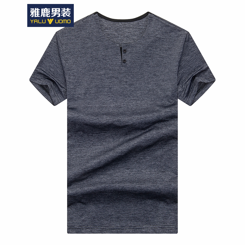 雅鹿男装新款半袖男士夏简约时尚上衣服t恤