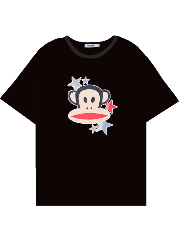 paulfrank大嘴猴夏季新款短袖t恤男女韩版宽松logo印花情侣衫