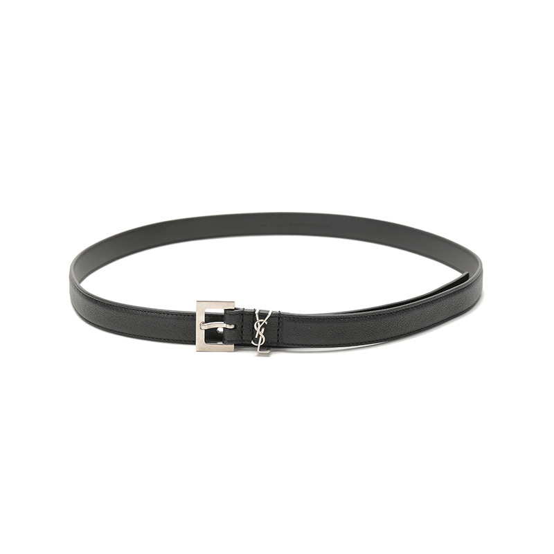 SAINT LAURENT 圣罗兰 男女通用款皮革针扣式皮带腰带 612616 BRM0E