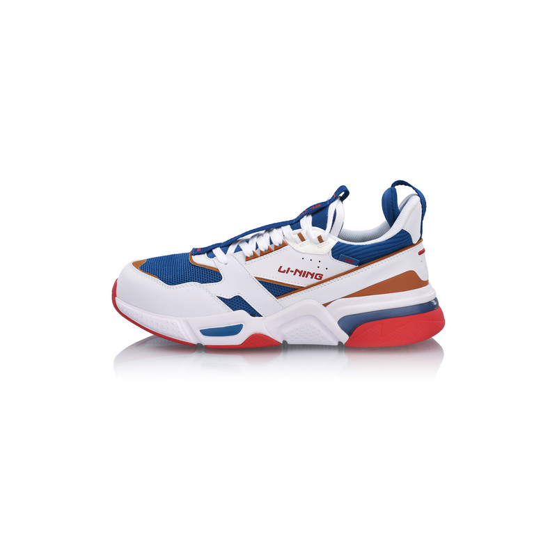 李宁001启程男款休闲鞋agcp021一体织透气老爹鞋视频