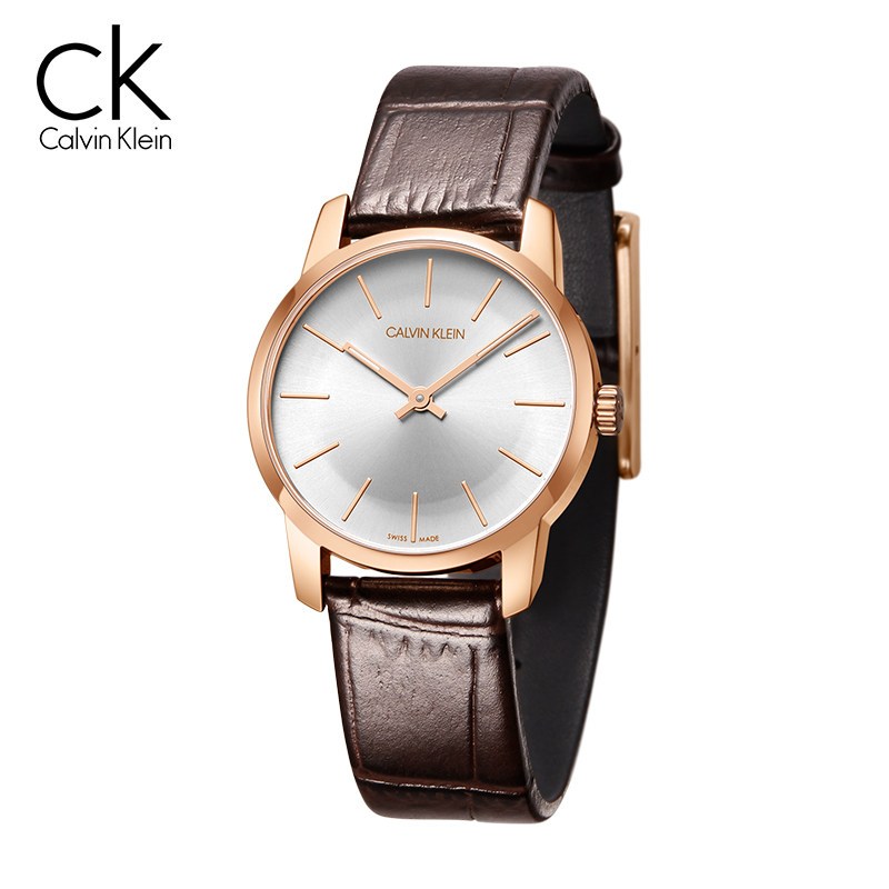 CK卡文克莱（CalvinKlein)手表CITY系列时尚休闲商务石英女士手表K2G23620