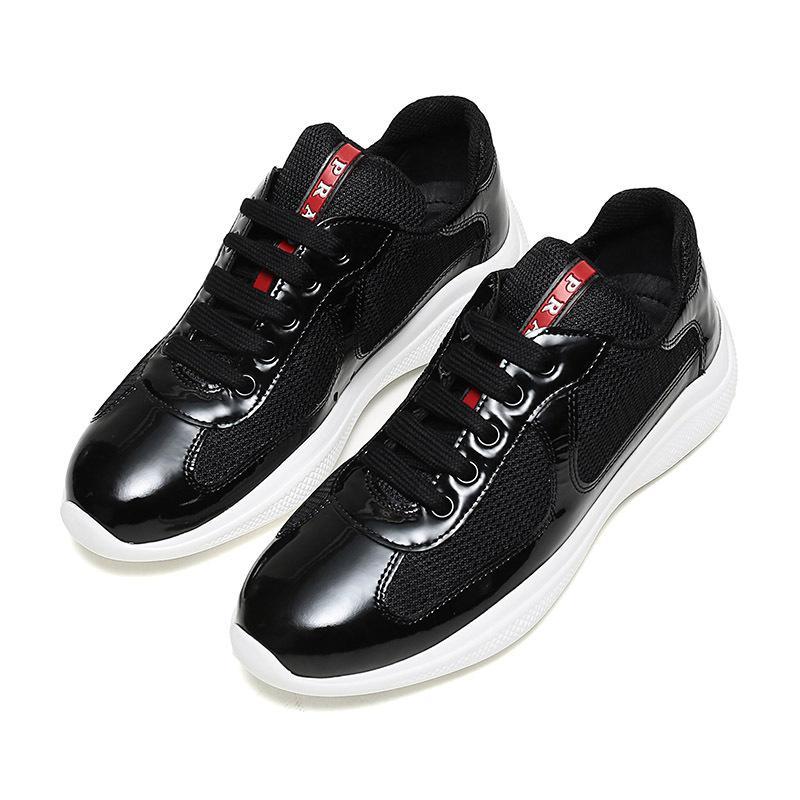 prada普拉达女士织物配皮系带休闲鞋运动鞋3e6420asz