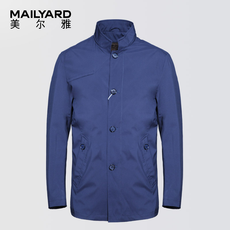 美尔雅(MAILYARD)男式风衣 商务休闲男士立领短风衣 春装外套 062