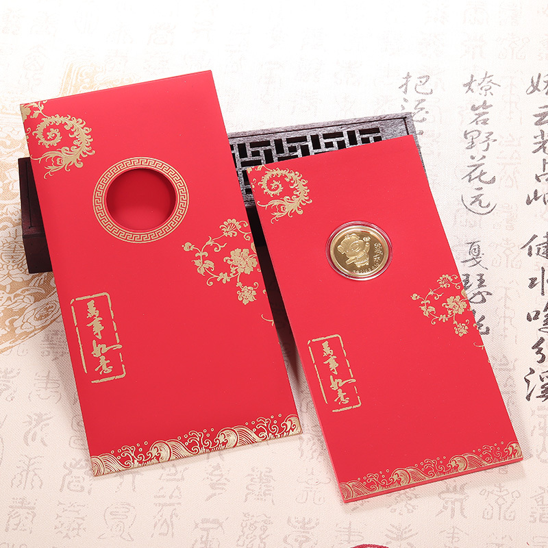 黄金码头 足金9999红包生肖猪金币春节新年节日生日喜庆贺礼纪念金币大版