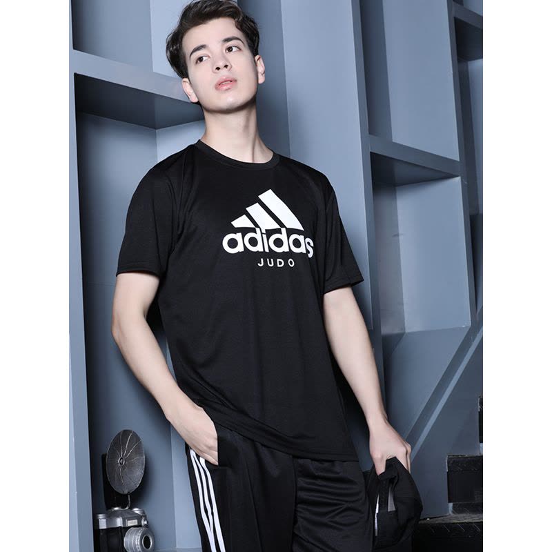 adidas阿迪达斯男式运动休闲T恤圆领短袖ADICTJ-BW-1图片
