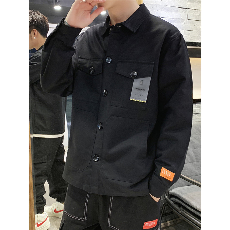 三弦(LA CORDE)2019春秋季新款男潮流工装夹克男外套 LA-DM-9015