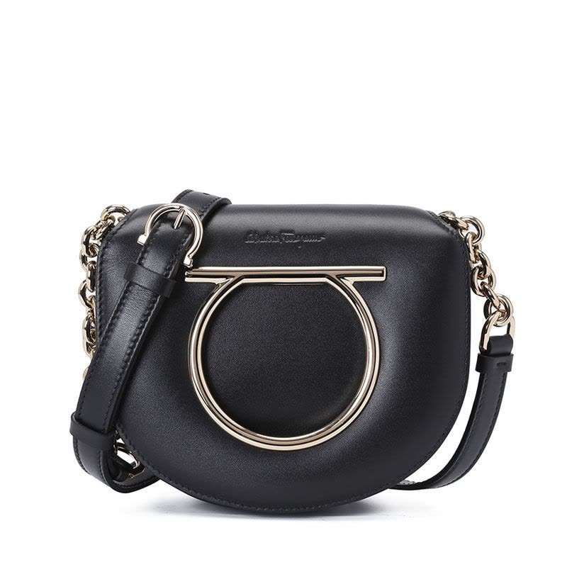 FERRAGAMO Vela 马鞍 斜挎包21H001 银扣图片