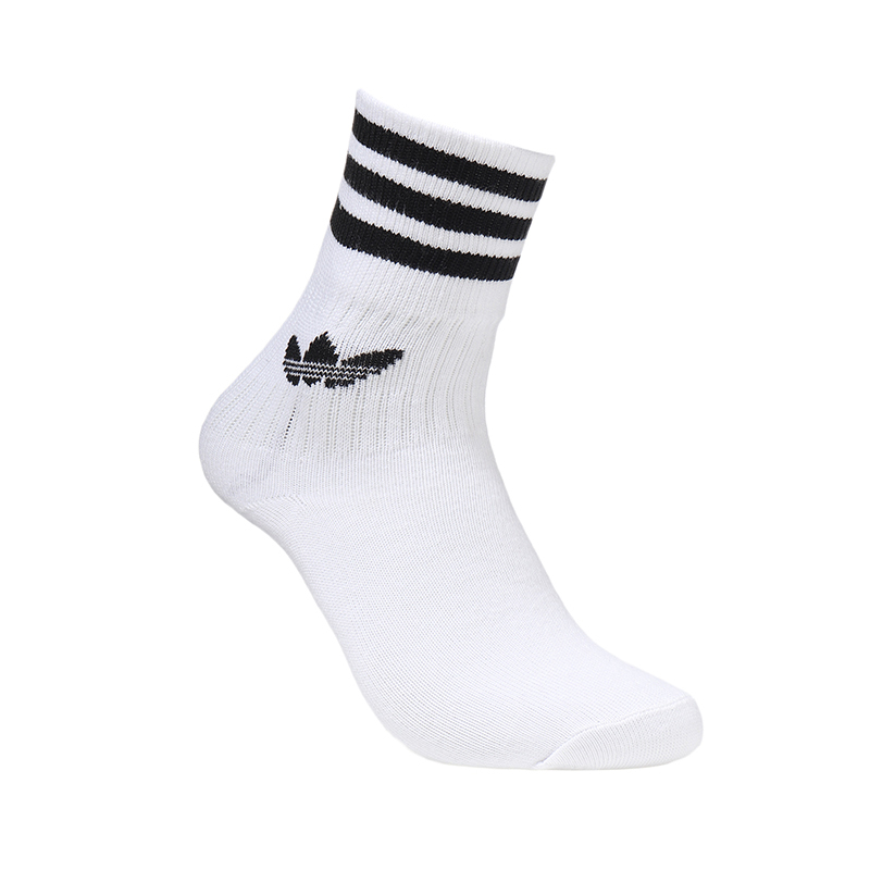 【自营】adidas阿迪达斯三叶草男袜LOGO中筒袜运动配件DX9091