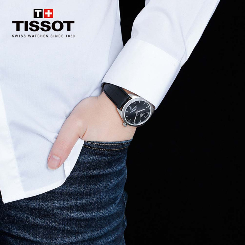 天梭(TISSOT)瑞士手表 PR100系列 天文台认证皮带男士石英表T101.451.16.051.00