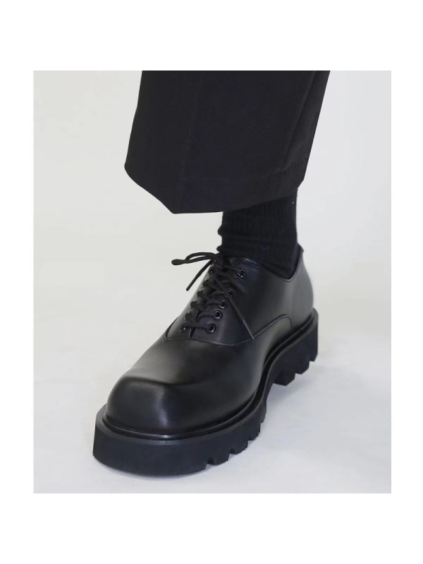 2025新款方头皮鞋男士韩版潮流百搭透气鞋子英伦风厚底正装男鞋