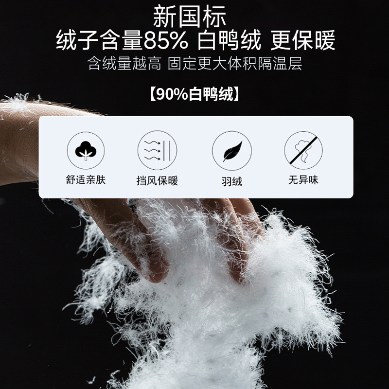 羽绒服男士新款冬季保暖立领白鸭绒羽绒服男潮牌情侣外套上衣防寒