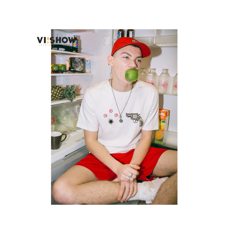 viishow短袖T恤男夏季潮牌衣服男士圆领套头体恤上衣8
