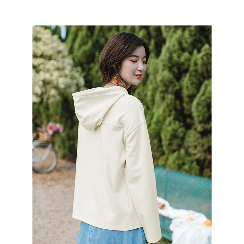 茵曼inman女士卫衣帽衫