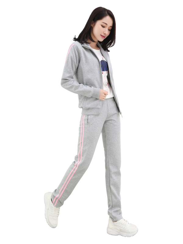 极地火春秋季运动套装长袖女士跑步运动服休闲服两件套ydy311