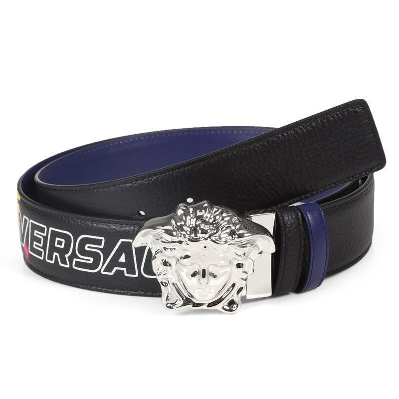 Versace 范思哲 男士皮革双面板扣式皮带腰带 DCU6705 DVSAHS