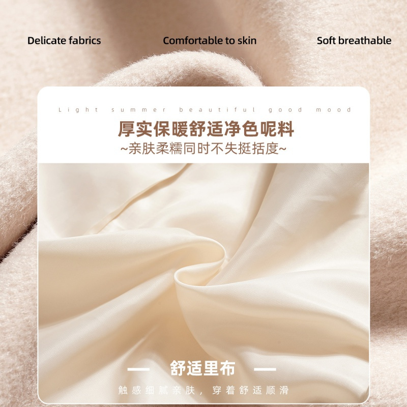 OUNIXUE欧昵雪 | [气质呢子外套]秋冬季翻领盖袋短款上衣小个子潮毛呢大衣女