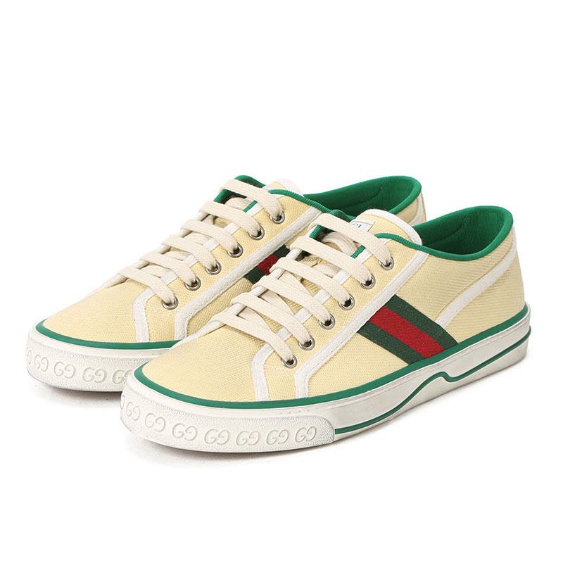 古驰GUCCI Tennis 1977 帆布鞋 经典织带织物606111 男士帆布鞋休闲鞋图片