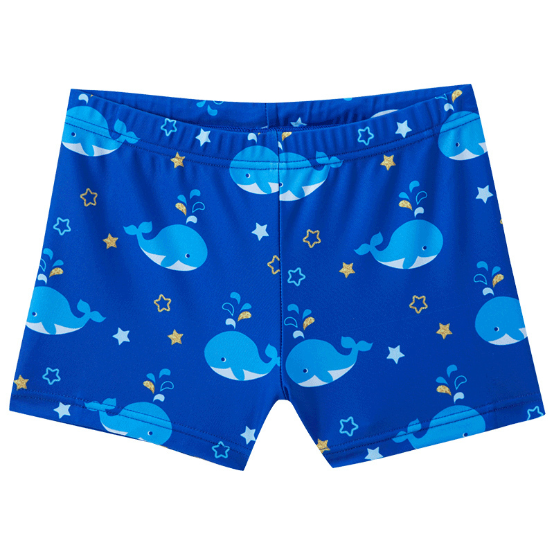 号手儿童平角泳裤男童泳衣中大童游泳裤宝宝可爱童趣3-12温泉泳装