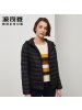 波司登新款短款羽绒服女轻薄连帽冬中老年妈妈装
