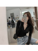 棉质 秋装修身性感打底衫内搭韩版短款上衣女潮百搭长袖T恤女
