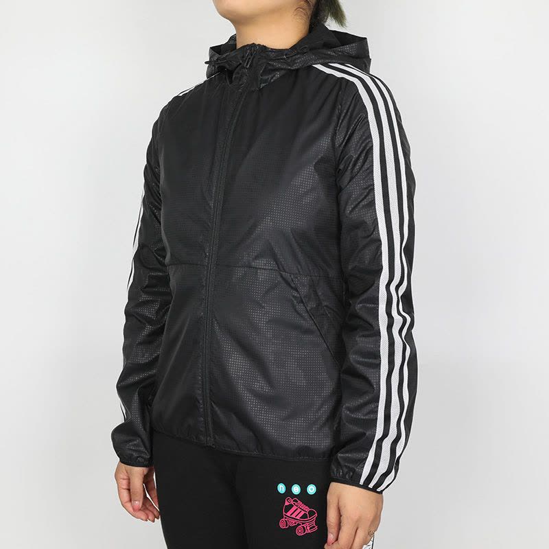 ADIDAS(阿迪达斯)2019WB EMBOSS秋季梭织透气防风连帽夹克EH3917图片