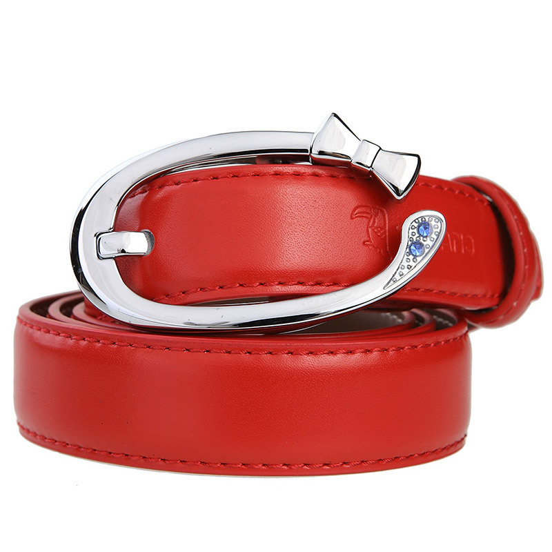 啄木鸟tucano女士皮带时尚淑女系列针扣牛皮腰带wdb0821a88r0红色