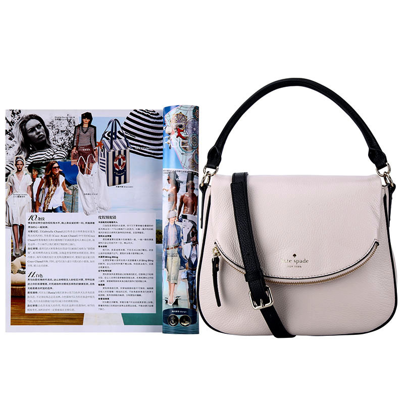 Kate Spade 凯特·丝蓓 奢侈品 女款裸粉色皮质手提单肩斜挎包 WKRU4349 208