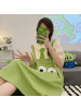 睡裙夏季女棉质短袖可爱卡通网红睡衣女夏天宽松女士春夏款家居服