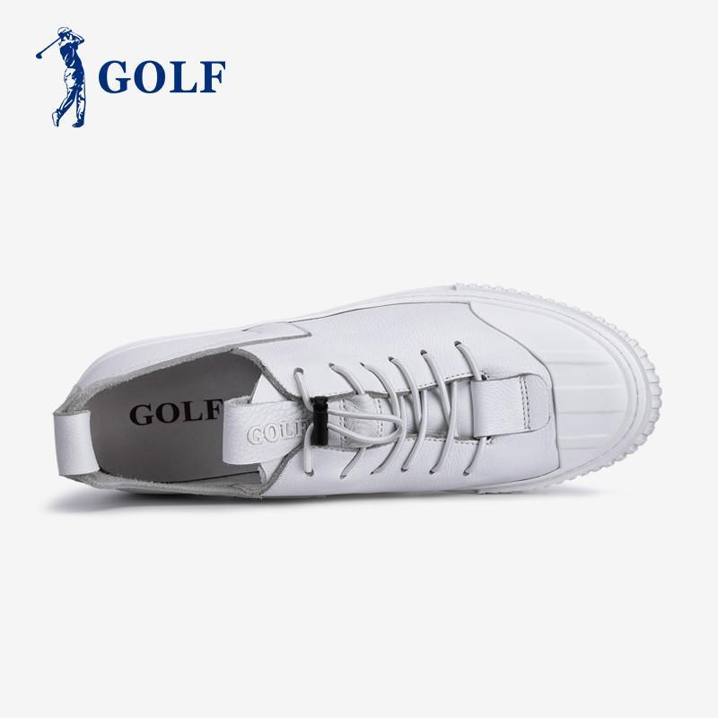 GOLF小白鞋男2018春季新款鞋子韩版百搭休闲鞋时尚韩版真皮板鞋潮