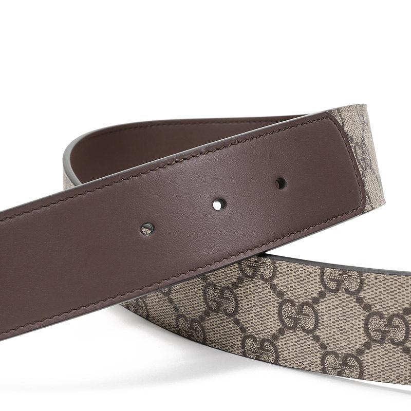 gucci古驰男女通用款人造帆布配皮仿古做旧板扣式腰带皮带40059392tlt