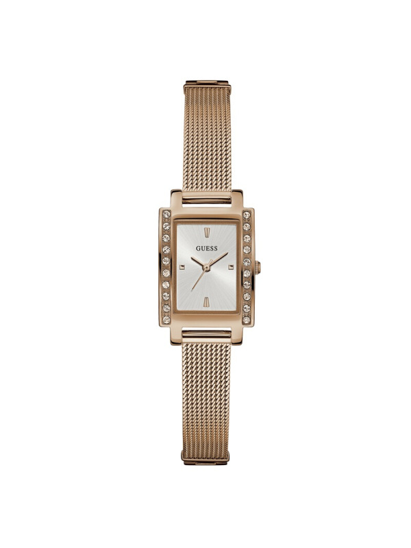 盖尔斯guess时尚休闲复古设计搭配小型方表盘金属编链石英女士手表w09