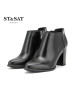 St&Sat/星期六尖头时尚粗高跟欧美短靴英伦女鞋SS64117311