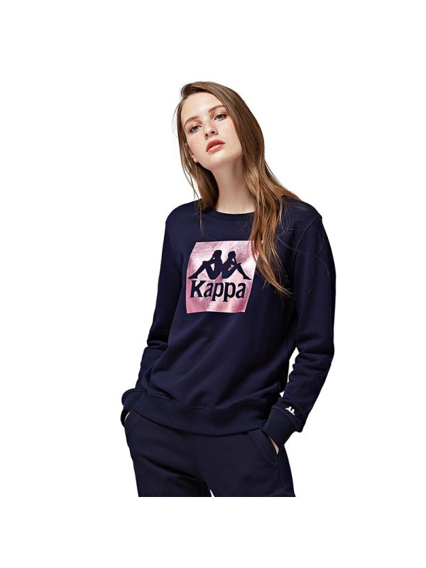 KAPPA/卡帕专柜女子运动服秋款圆领套头针织卫衣|K0862WT13