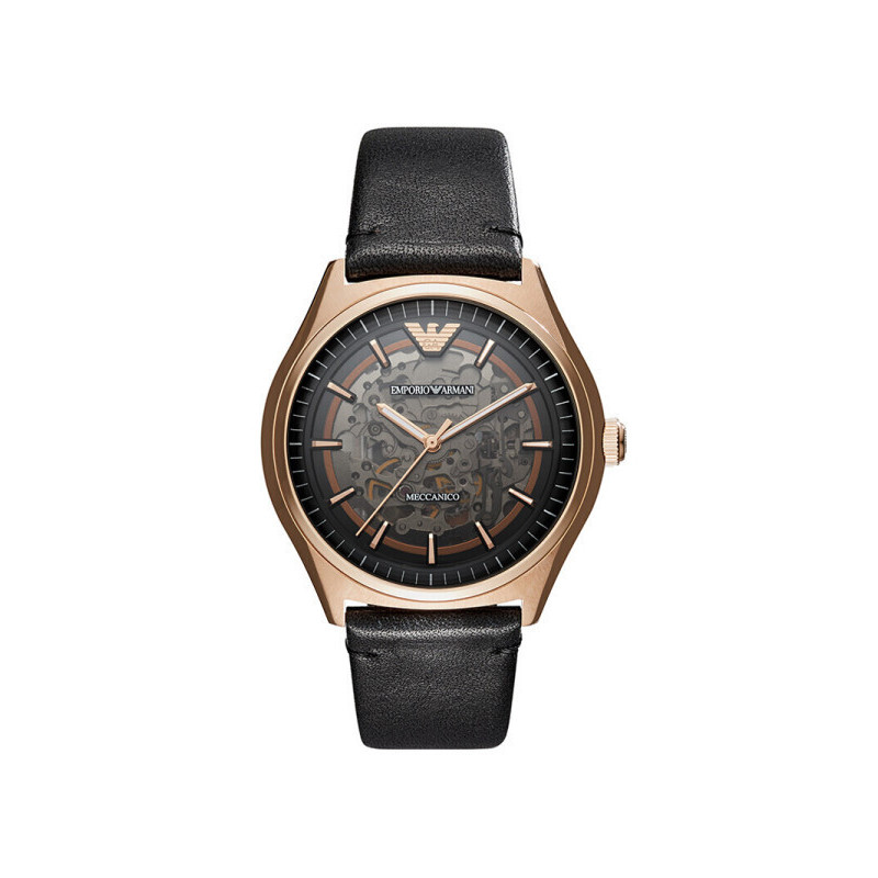 阿玛尼emporioarmani男表时尚镂空机械表皮带经典休闲男士机械表ar