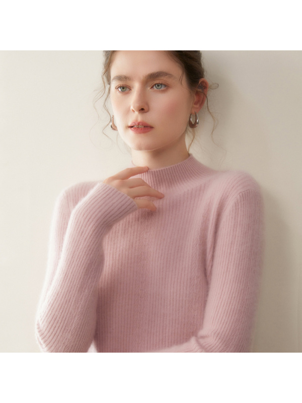 半高领山羊绒衫女士秋冬新款气质内搭上衣软糯亲肤针织打底衫毛衣