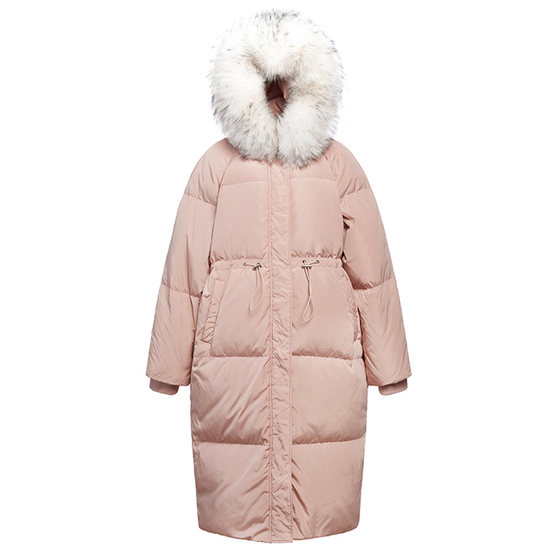 yaloo雅鹿羽绒服女中长款2019新款反季韩版鸭绒时尚过膝保暖加厚