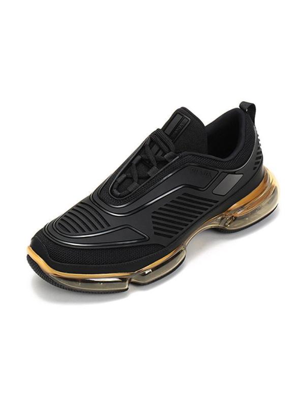 prada普拉达男士橡胶织物系带休闲运动鞋气垫厚底鞋2eg2982of3