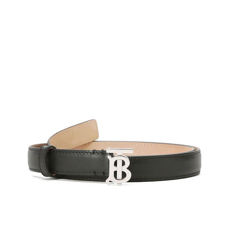 博柏利 BURBERRY TB 腰带2D TB LOGO光面皮8023440 女款腰带女士腰带 银扣图片