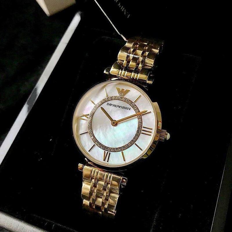 阿玛尼emporioarmani摩天轮女表时尚精致手表石英表女腕表ar1907