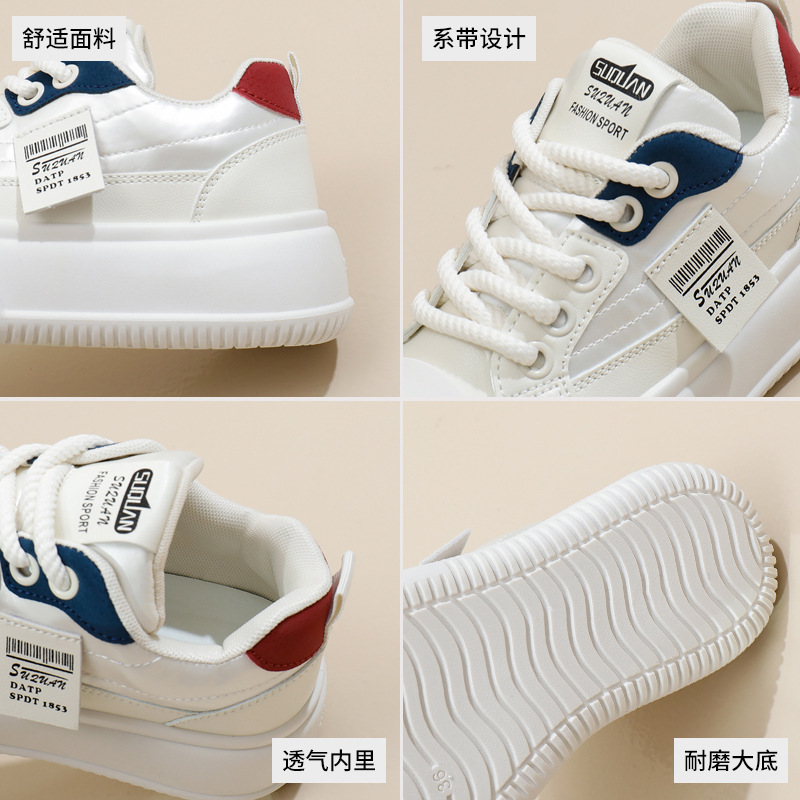 2025春季小白鞋新款韩版ins女学生厚底增高运动板鞋休闲街拍