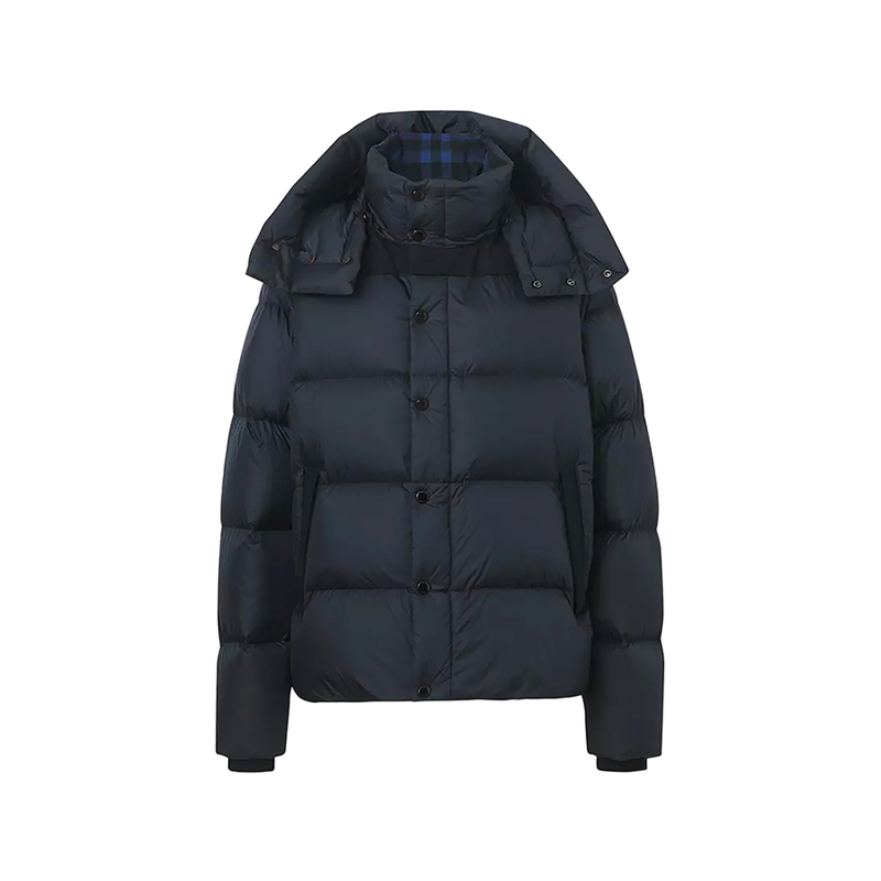 博柏利巴宝莉burberry男款锦纶鹅绒可拆式衣袖连帽羽绒服外套80455071